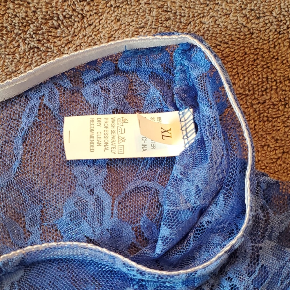 Two peice blue lace lingerie set in XL - Picture 3 of 4
